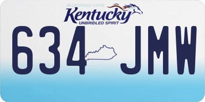 KY license plate 634JMW