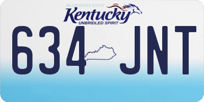KY license plate 634JNT