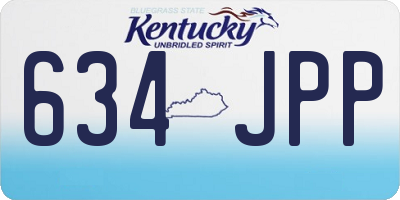 KY license plate 634JPP