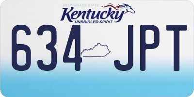 KY license plate 634JPT