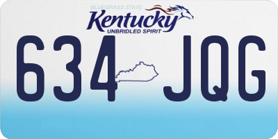 KY license plate 634JQG