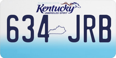 KY license plate 634JRB