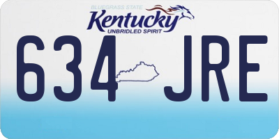 KY license plate 634JRE