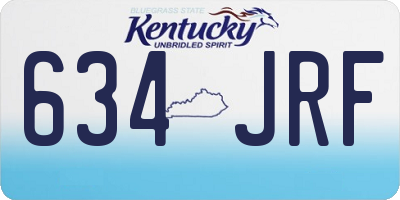 KY license plate 634JRF