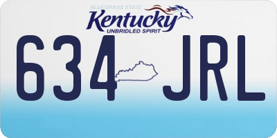 KY license plate 634JRL