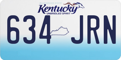 KY license plate 634JRN