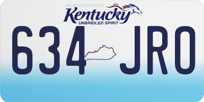 KY license plate 634JRO