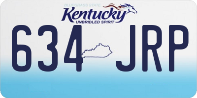 KY license plate 634JRP