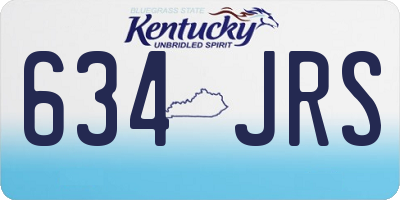 KY license plate 634JRS