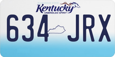 KY license plate 634JRX