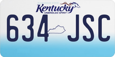 KY license plate 634JSC