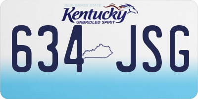 KY license plate 634JSG