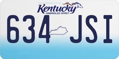 KY license plate 634JSI