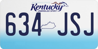 KY license plate 634JSJ