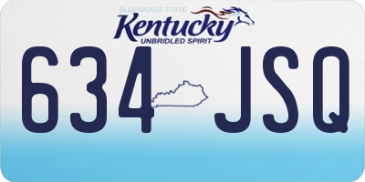 KY license plate 634JSQ