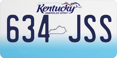 KY license plate 634JSS