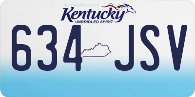 KY license plate 634JSV