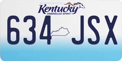 KY license plate 634JSX