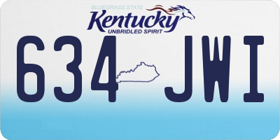 KY license plate 634JWI