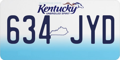 KY license plate 634JYD