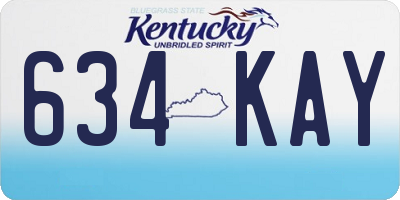 KY license plate 634KAY