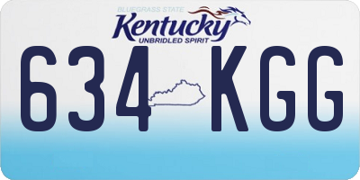KY license plate 634KGG