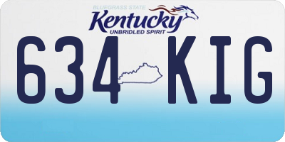 KY license plate 634KIG