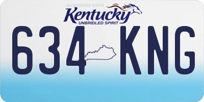 KY license plate 634KNG