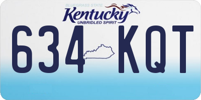 KY license plate 634KQT