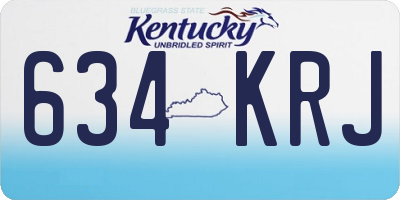 KY license plate 634KRJ