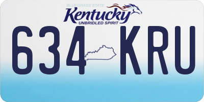 KY license plate 634KRU