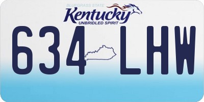 KY license plate 634LHW