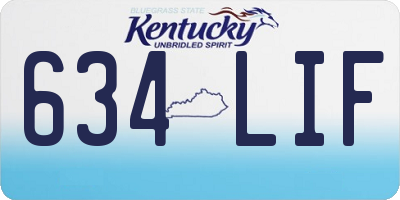 KY license plate 634LIF