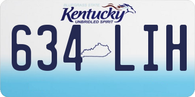 KY license plate 634LIH
