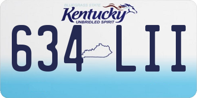 KY license plate 634LII