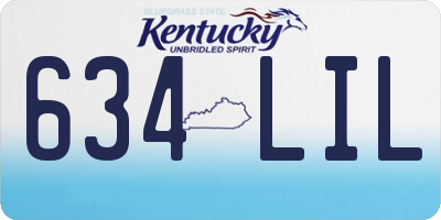 KY license plate 634LIL