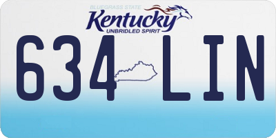 KY license plate 634LIN