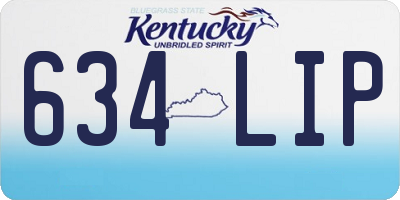 KY license plate 634LIP
