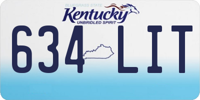 KY license plate 634LIT