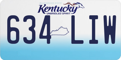 KY license plate 634LIW