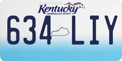 KY license plate 634LIY