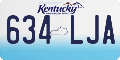 KY license plate 634LJA