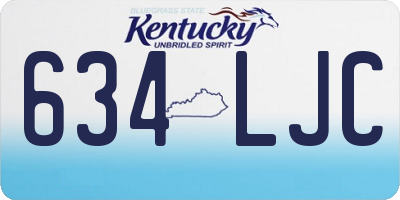 KY license plate 634LJC