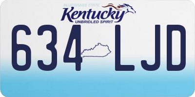 KY license plate 634LJD