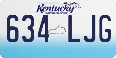KY license plate 634LJG