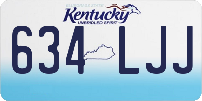 KY license plate 634LJJ