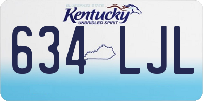 KY license plate 634LJL