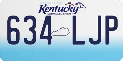 KY license plate 634LJP