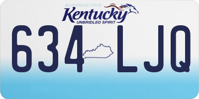 KY license plate 634LJQ