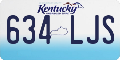 KY license plate 634LJS